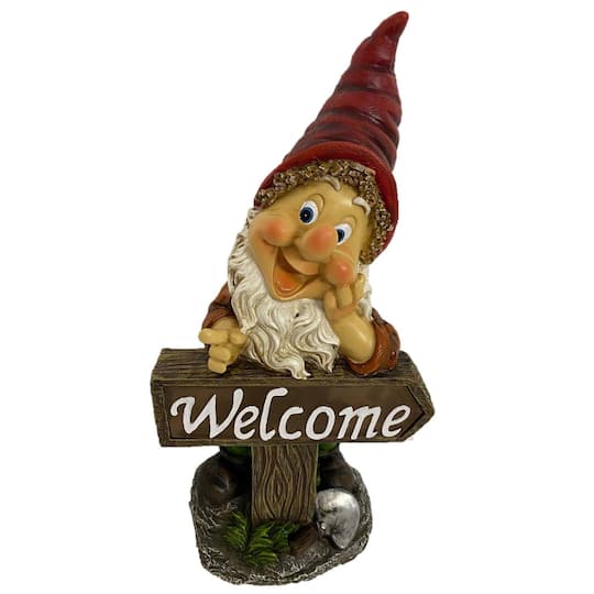 13" Solar Welcome Gnome By Santasworkshop | Michaels®